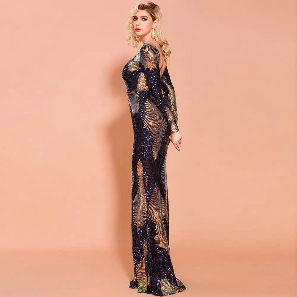 Varina - Sequin Gown - MSCOOCO