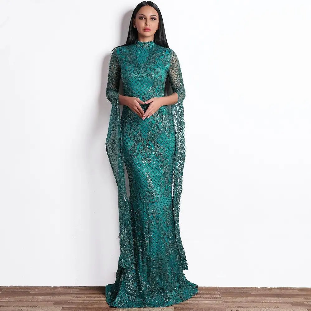 Vestdios Elegant Glitter Maxi Dress - MSCOOCO