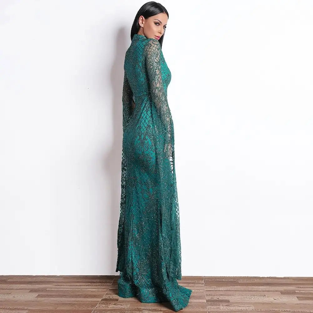 Vestdios Elegant Glitter Maxi Dress - MSCOOCO