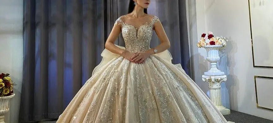 2021 New Design Ruffles Skirt Long Train Wedding Dress - Mscooco.co.uk
