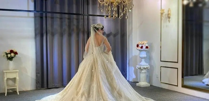2021 New Design Wedding Dress With Lace Cape - Mscooco.co.uk