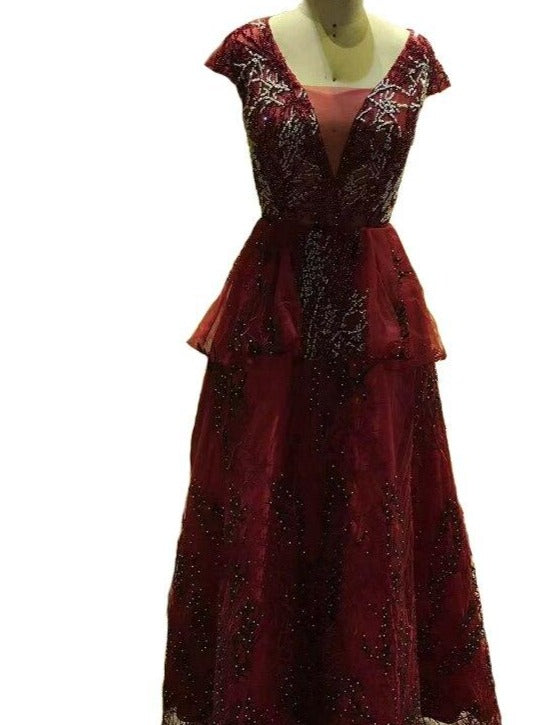 Miriam Sleeveless Luxury Sequined Crystal Formal Dress Mscooco.co.uk