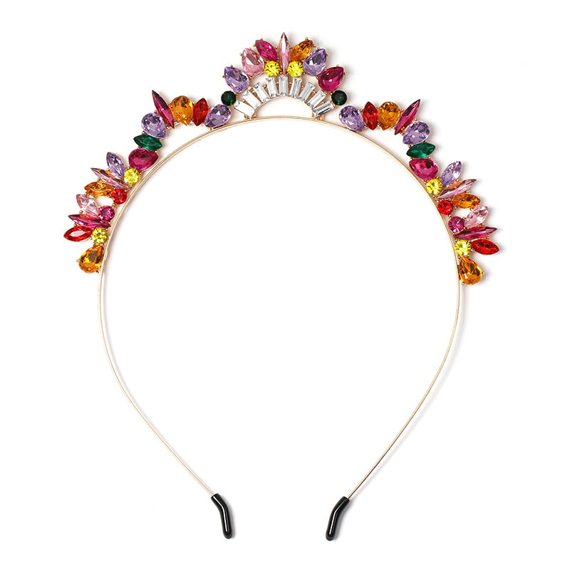 Trendy Crystal Hairwear Cute Girl Headband Brand Design Statement Hair - MSCOOCO