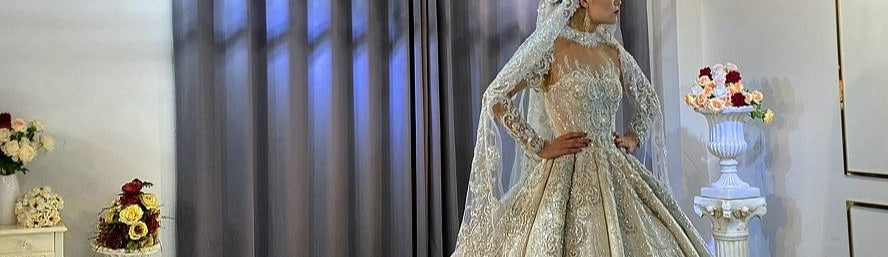 Royal Long Train luxury Bridal Gown 2021 Mscooco.co.uk