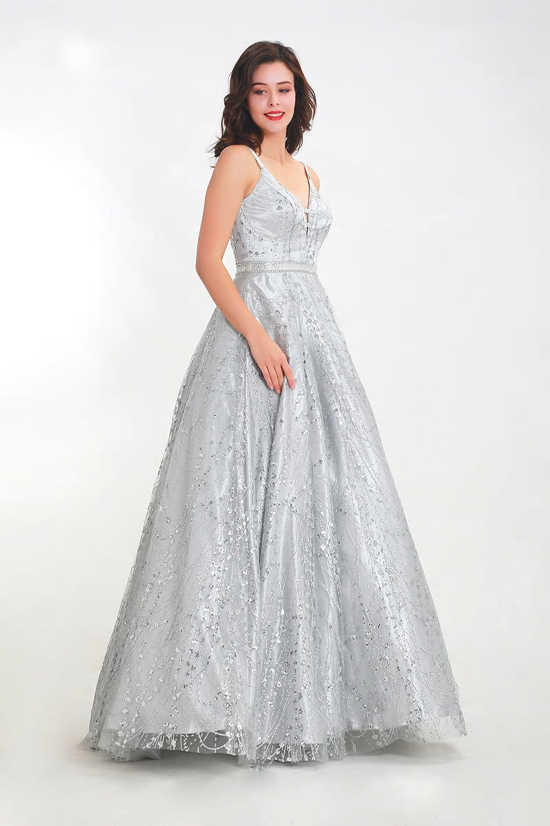 Rihanna - Grey Maxi Ball Gown Mscooco.co.uk
