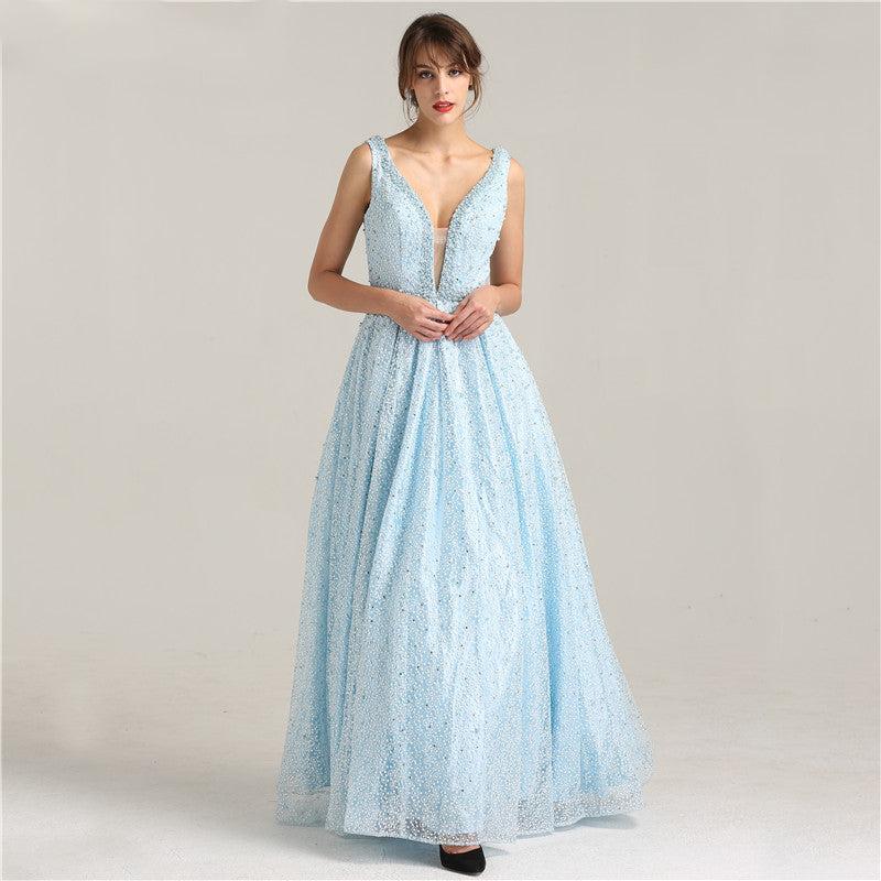 Sophia - Pearls Crystal Lux Gown Mscooco.co.uk