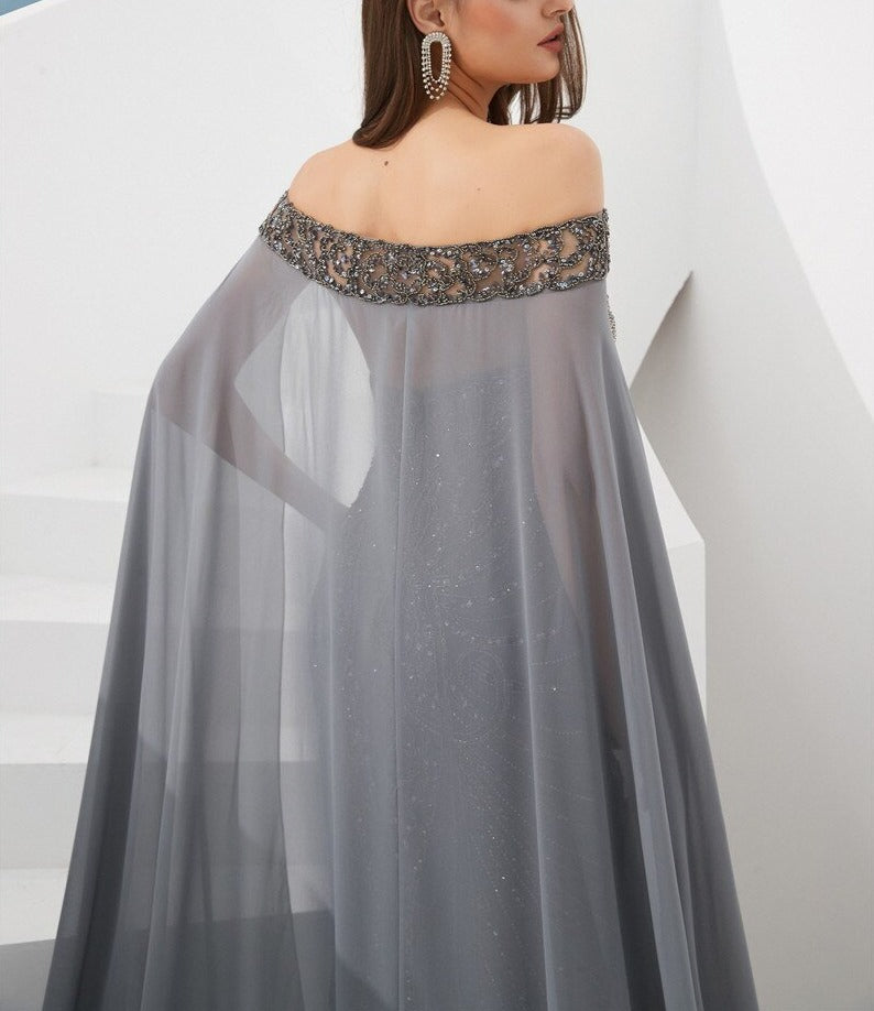 Tatiana Shawl Yarm Diamond Beading Formal Dress Mscooco.co.uk