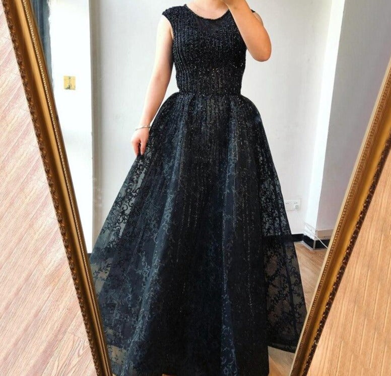 Suzanne Crystal Luxury A-Line Evening Dress Mscooco.co.uk