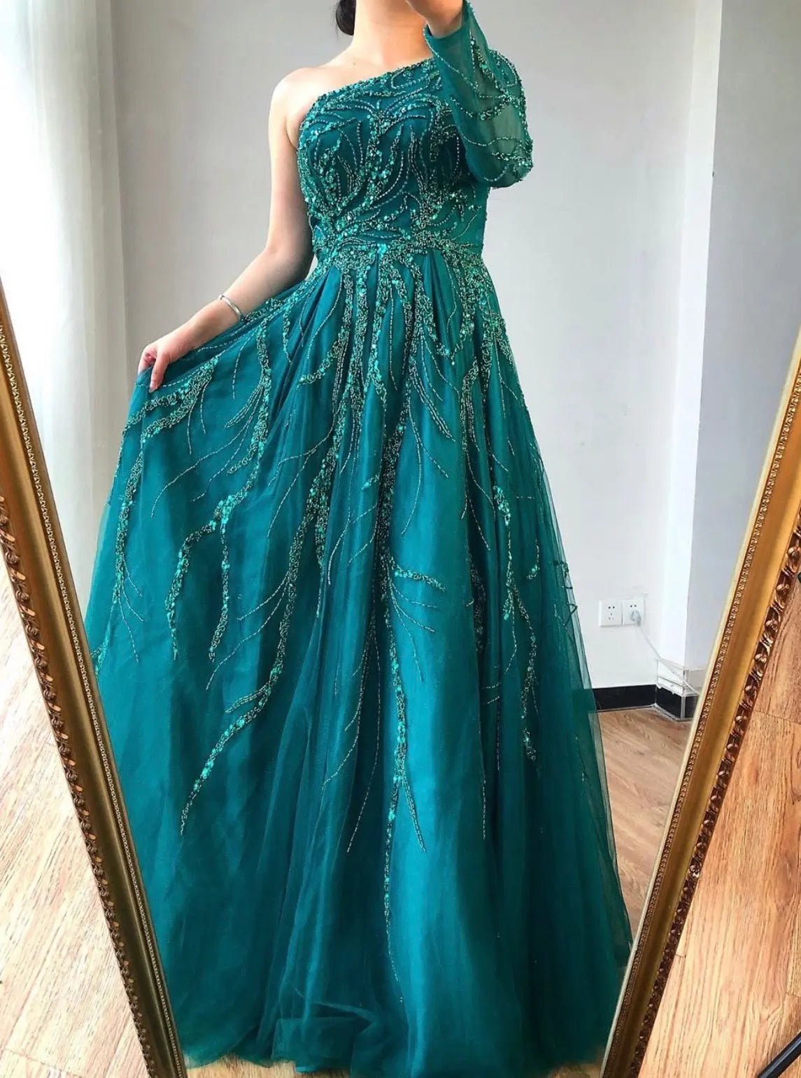 Alicia - Green Maxi Dress - Mscooco.co.uk
