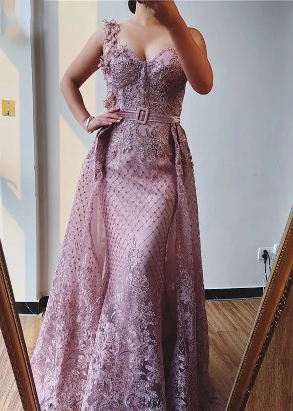 Anais Handmade Flowers Tulle Prom Dress - Mscooco.co.uk