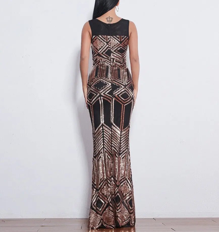 Analia Elegant Sequin Evening Gown - Mscooco.co.uk