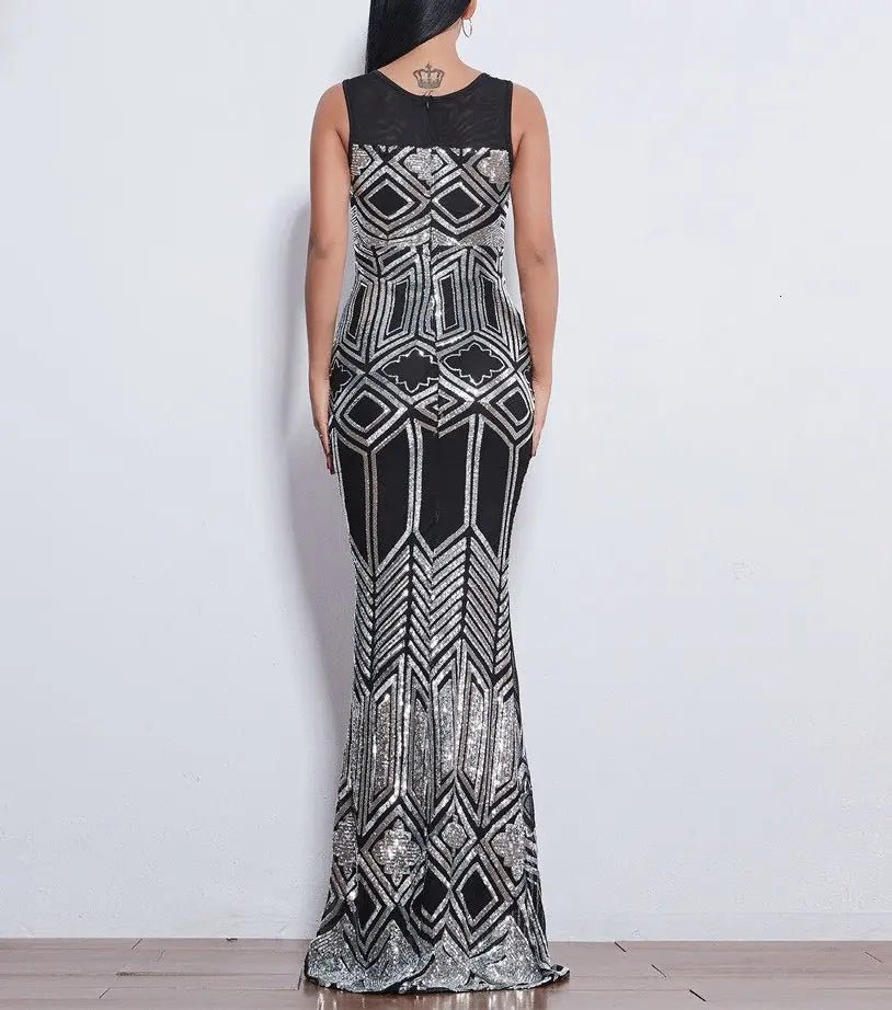 Analia Elegant Sequin Evening Gown - Mscooco.co.uk