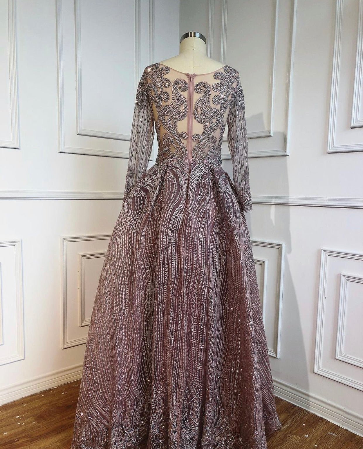 Aster Elegant Beading Luxury Evening Dress - Mscooco.co.uk