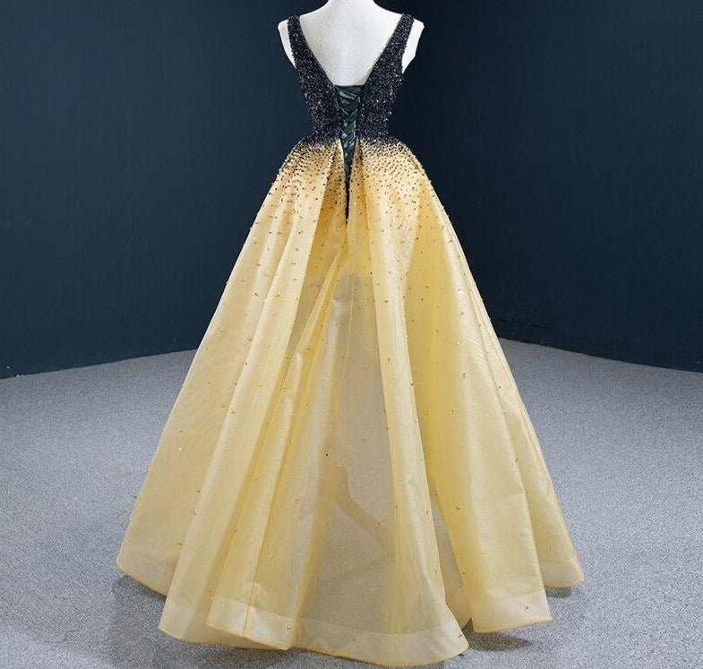Asymmetrical Luxury Beading Formal Dress - Mscooco.co.uk