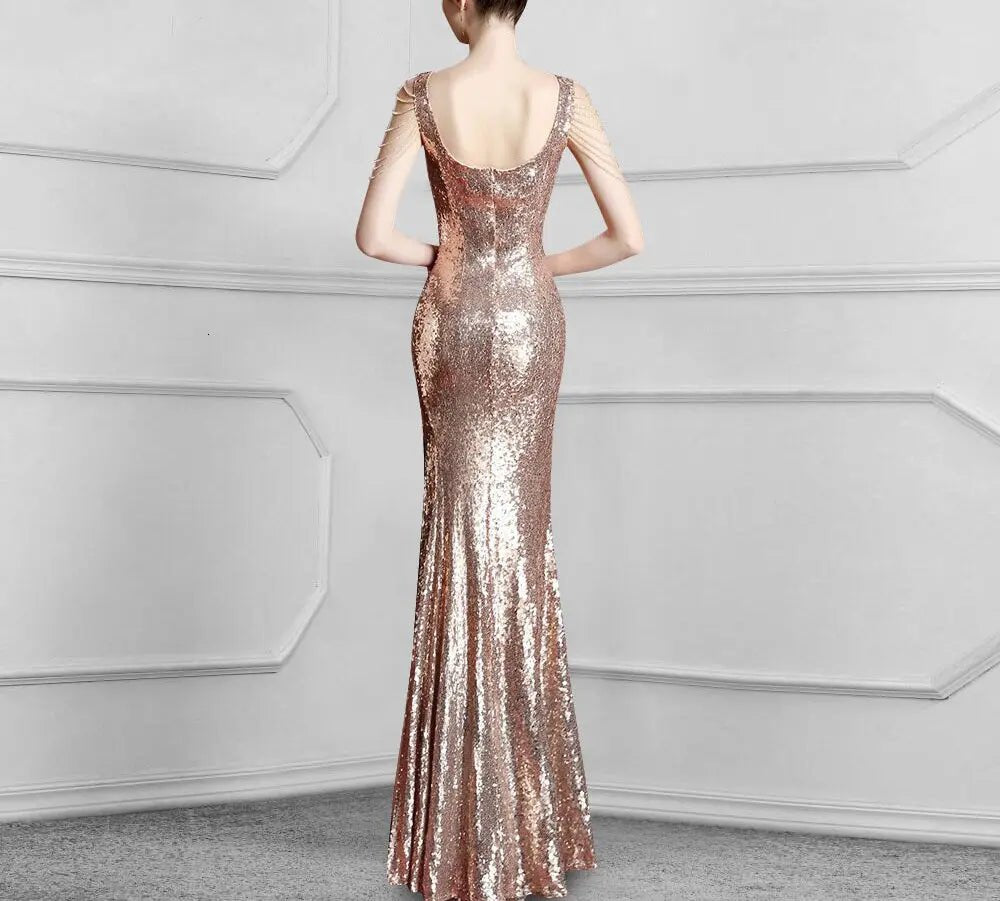 Belinda Elegant Sequins Mermaid Evening Dress - Mscooco.co.uk
