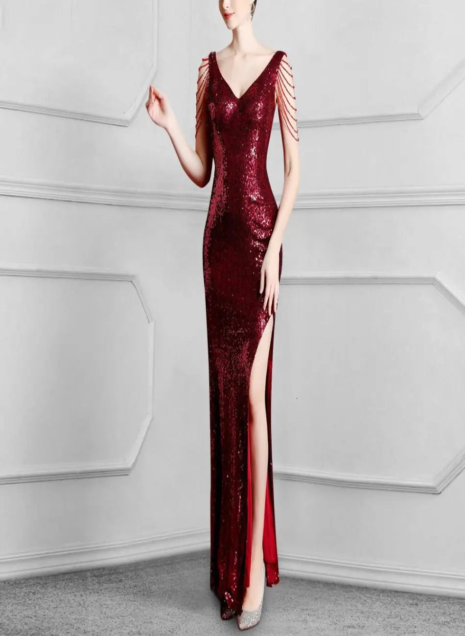 Belinda Elegant Sequins Mermaid Evening Dress - Mscooco.co.uk
