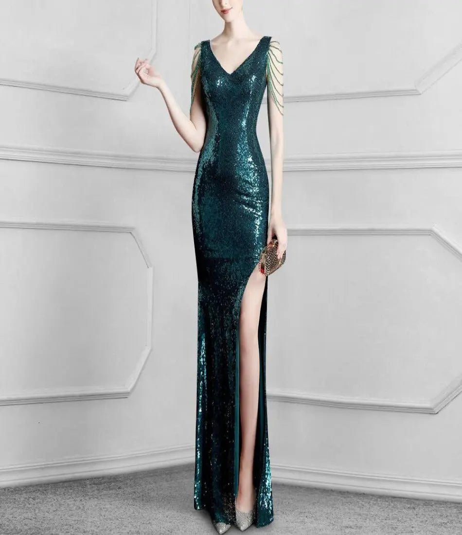 Belinda Elegant Sequins Mermaid Evening Dress - Mscooco.co.uk