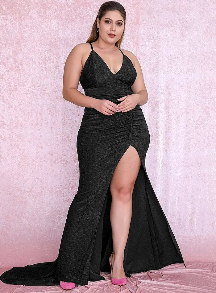 Black Cut Out Bodycon Shiny Elastic Fabric Maxi Dress - Mscooco.co.uk