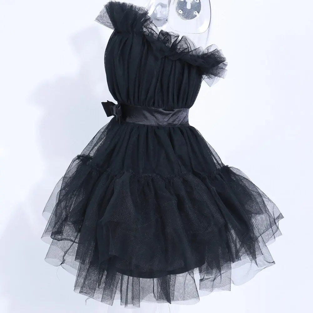 Black Mesh Backless Sexy Short Dress - Mscooco.co.uk