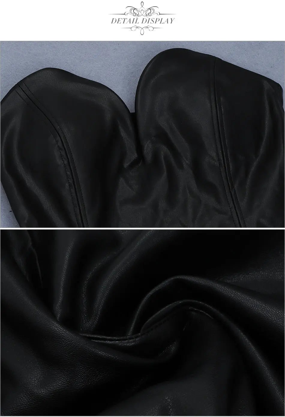 Black V Neck Long Sleeve Zipper Celebrity Dress - Mscooco.co.uk