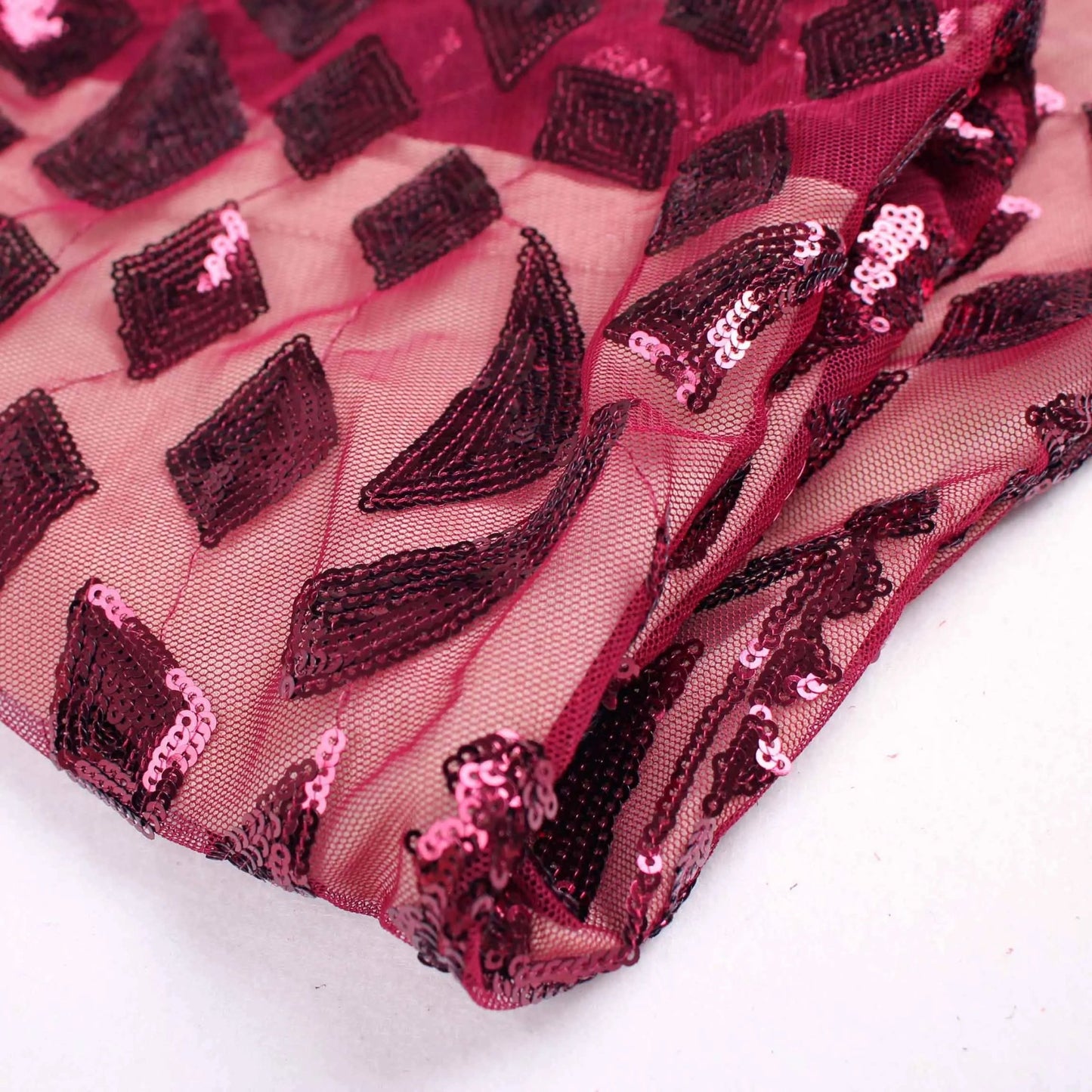 Burgundy Sequin Bodycon Maxi Dress - Mscooco.co.uk