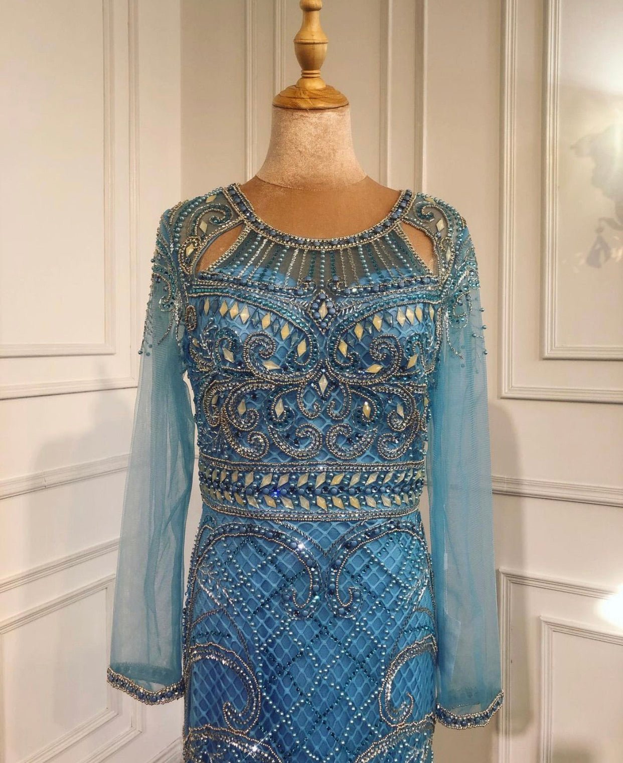 Celeste Elegant Mermaid Beading Formal Dress - Mscooco.co.uk