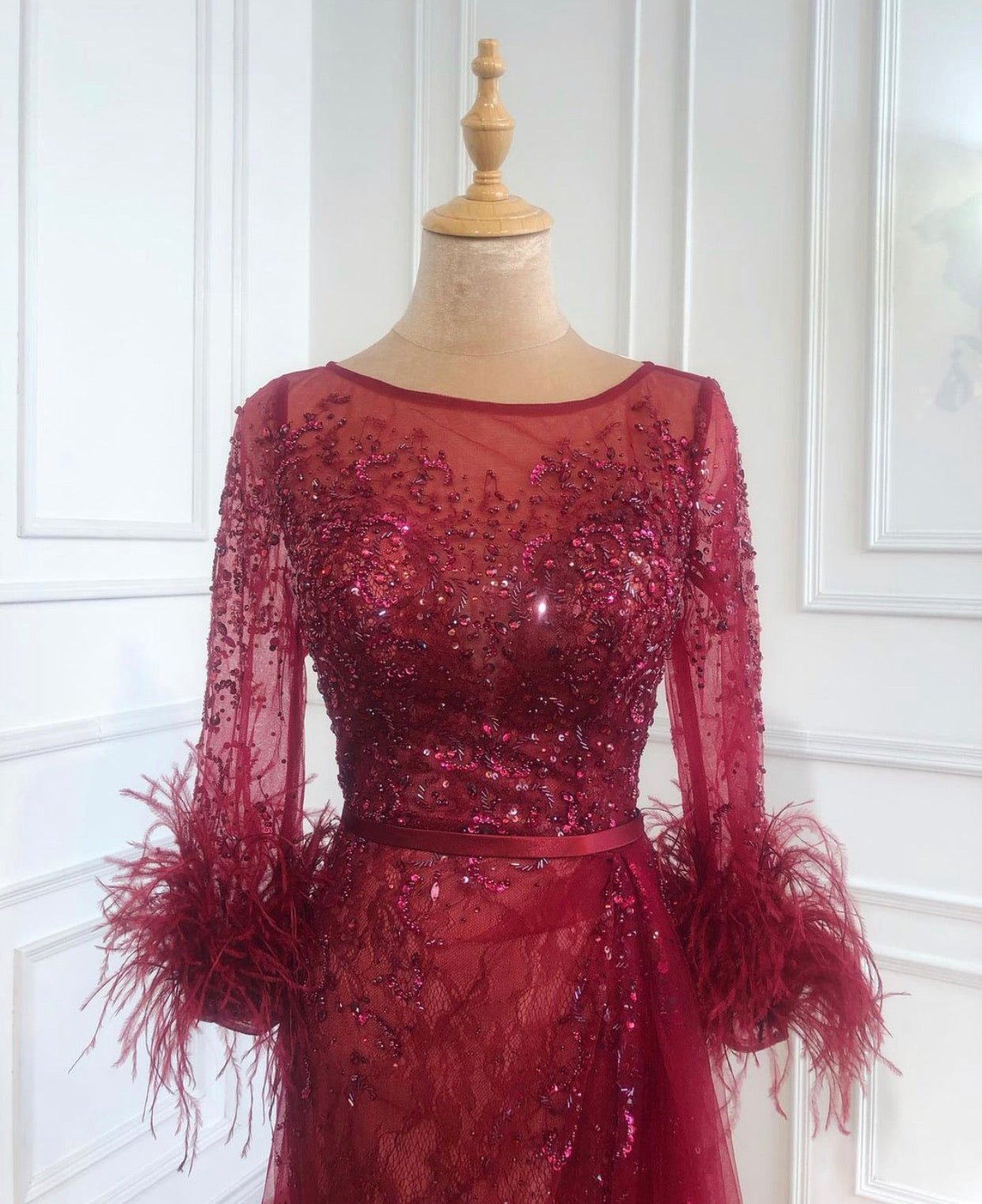 Celina Luxury Beading Embelished Mermaid Evening Dress - Mscooco.co.uk
