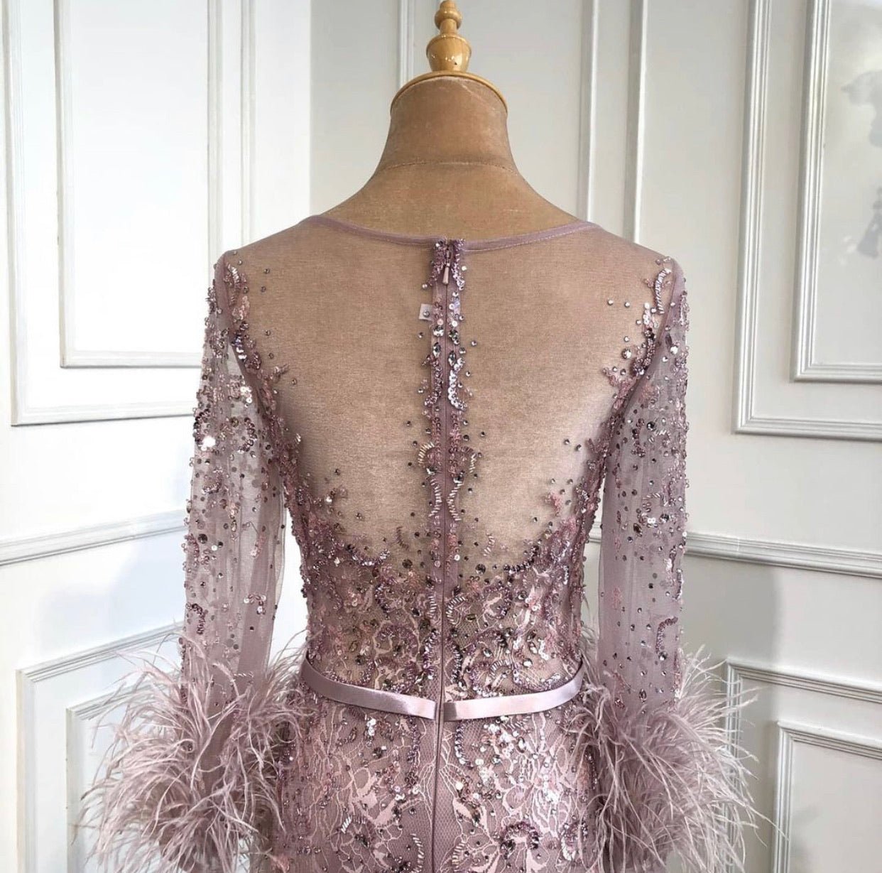 Celina Luxury Beading Embelished Mermaid Evening Dress - Mscooco.co.uk