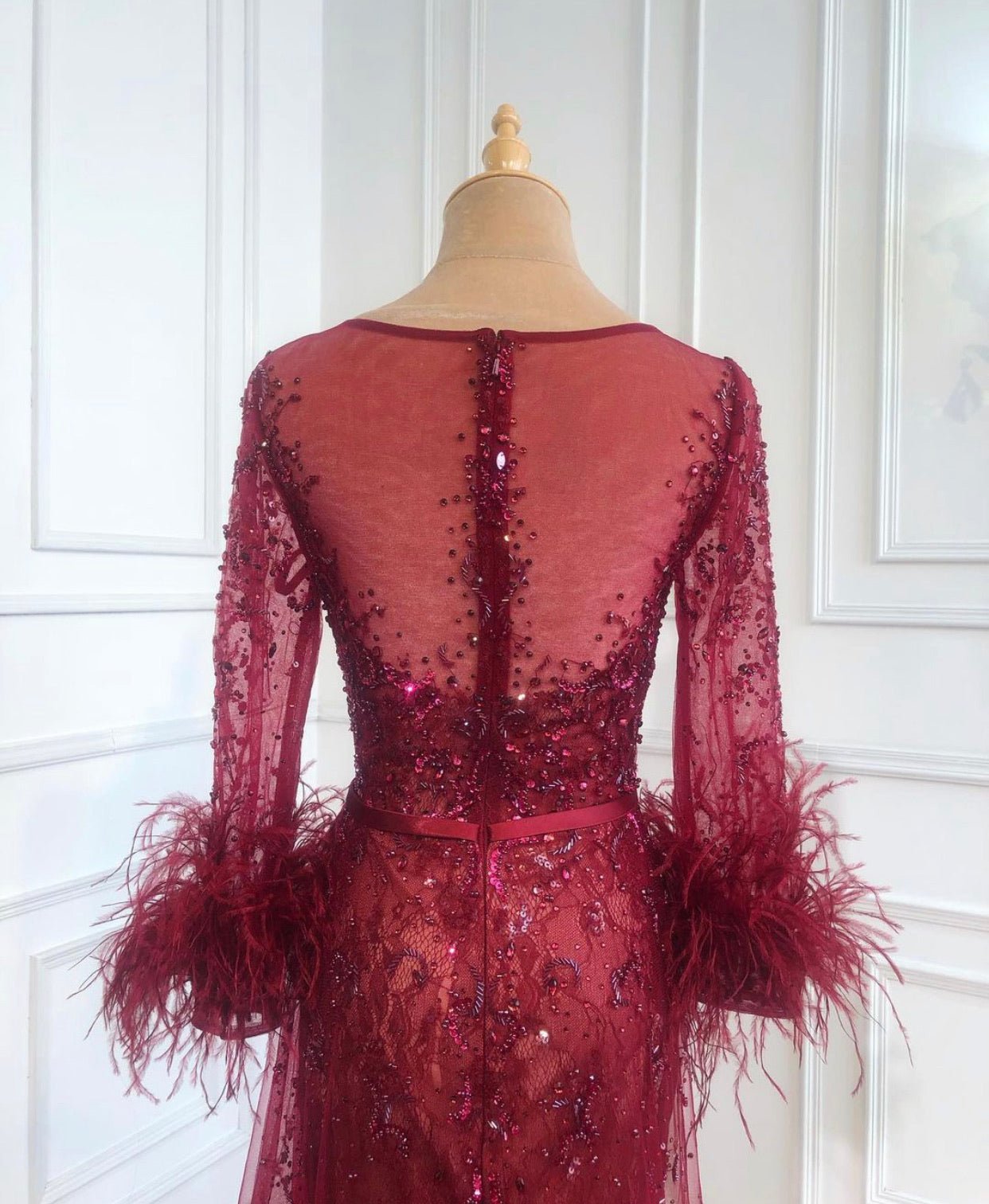 Celina Luxury Beading Embelished Mermaid Evening Dress - Mscooco.co.uk