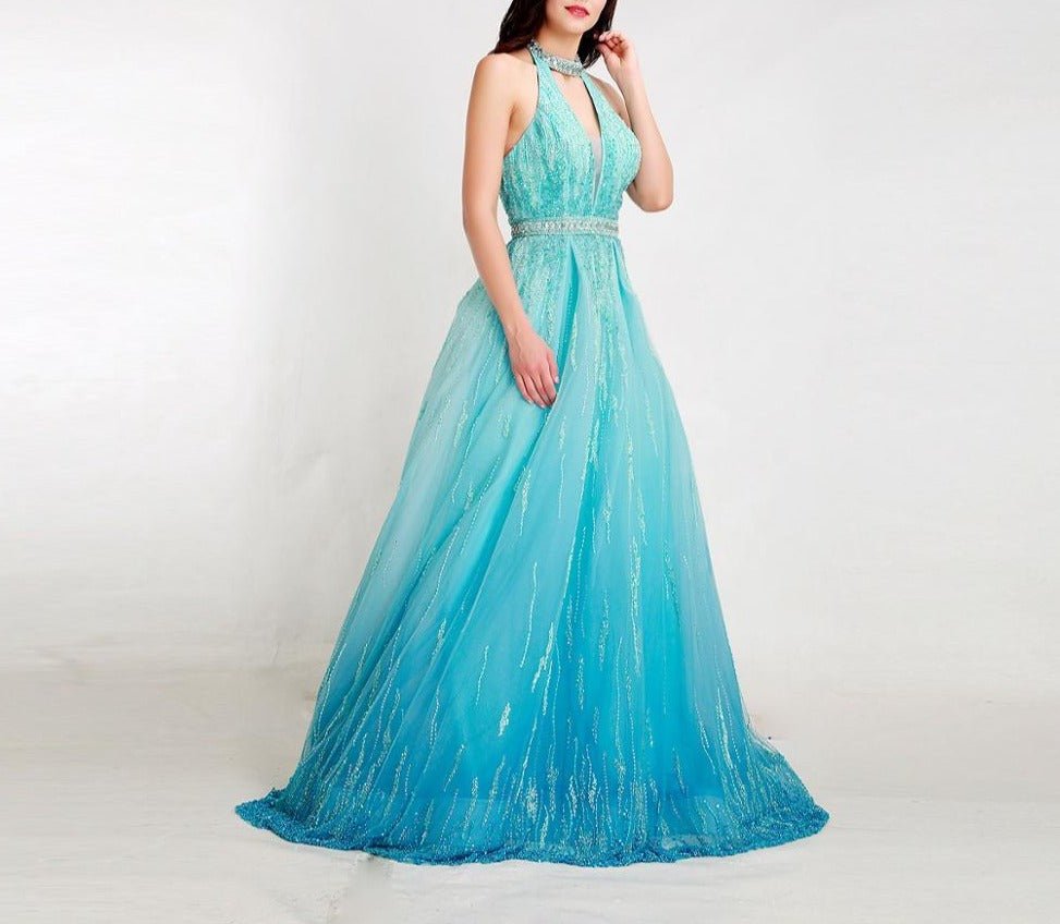Chanel Gorgeous Beading Backless Evening Dress - Mscooco.co.uk
