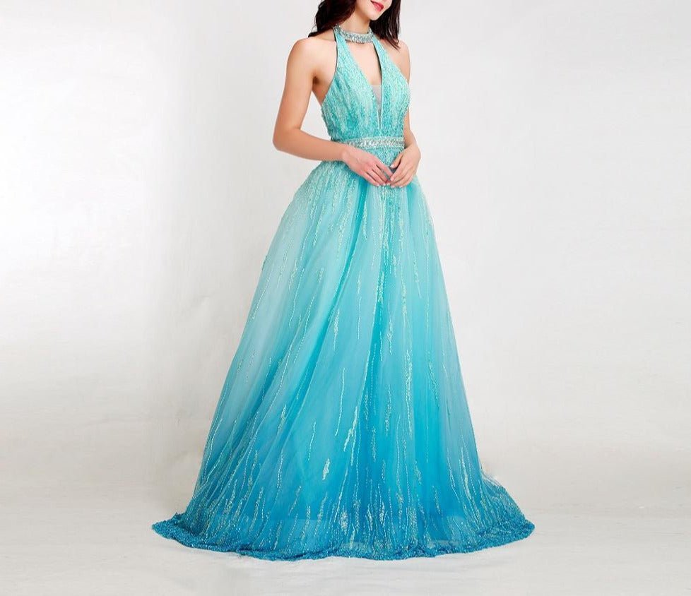 Chanel Gorgeous Beading Backless Evening Dress - Mscooco.co.uk