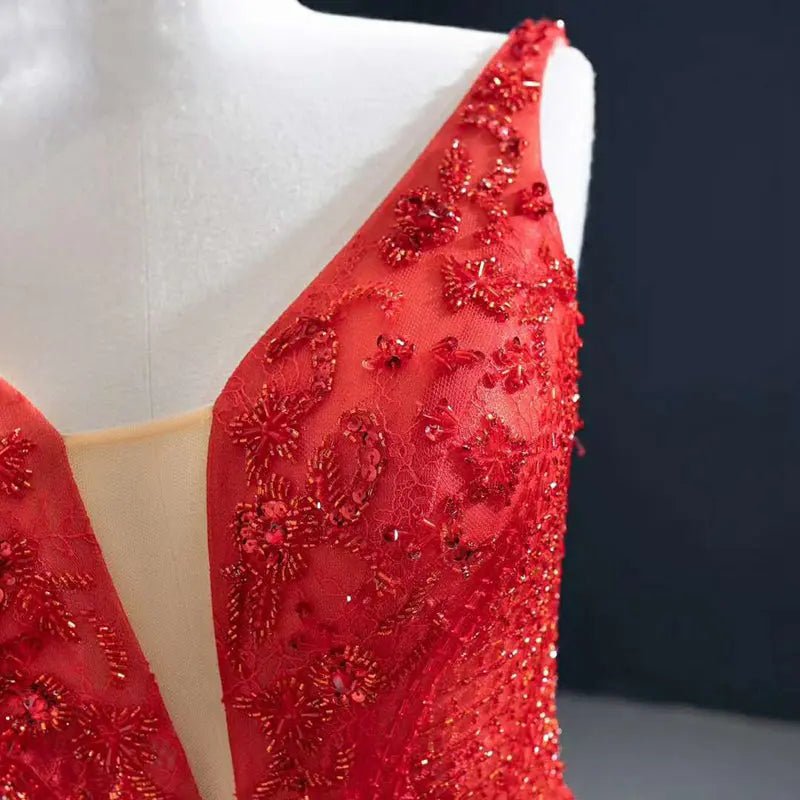 Charlize Beading Crystal Lace Formal Dress - Mscooco.co.uk