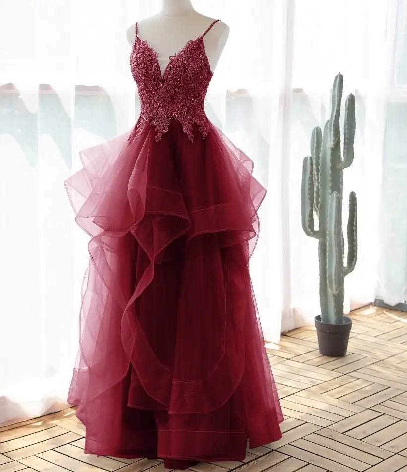 Cora Elegant Spaghetti Strap Prom Dress - Mscooco.co.uk