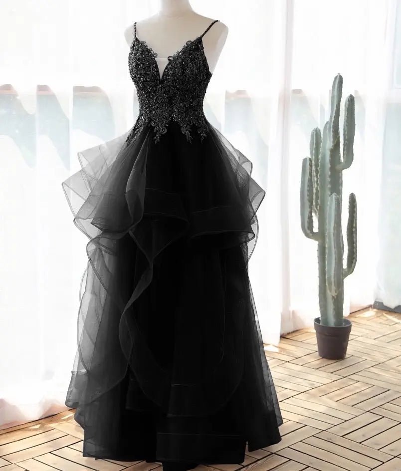 Cora Elegant Spaghetti Strap Prom Dress - Mscooco.co.uk
