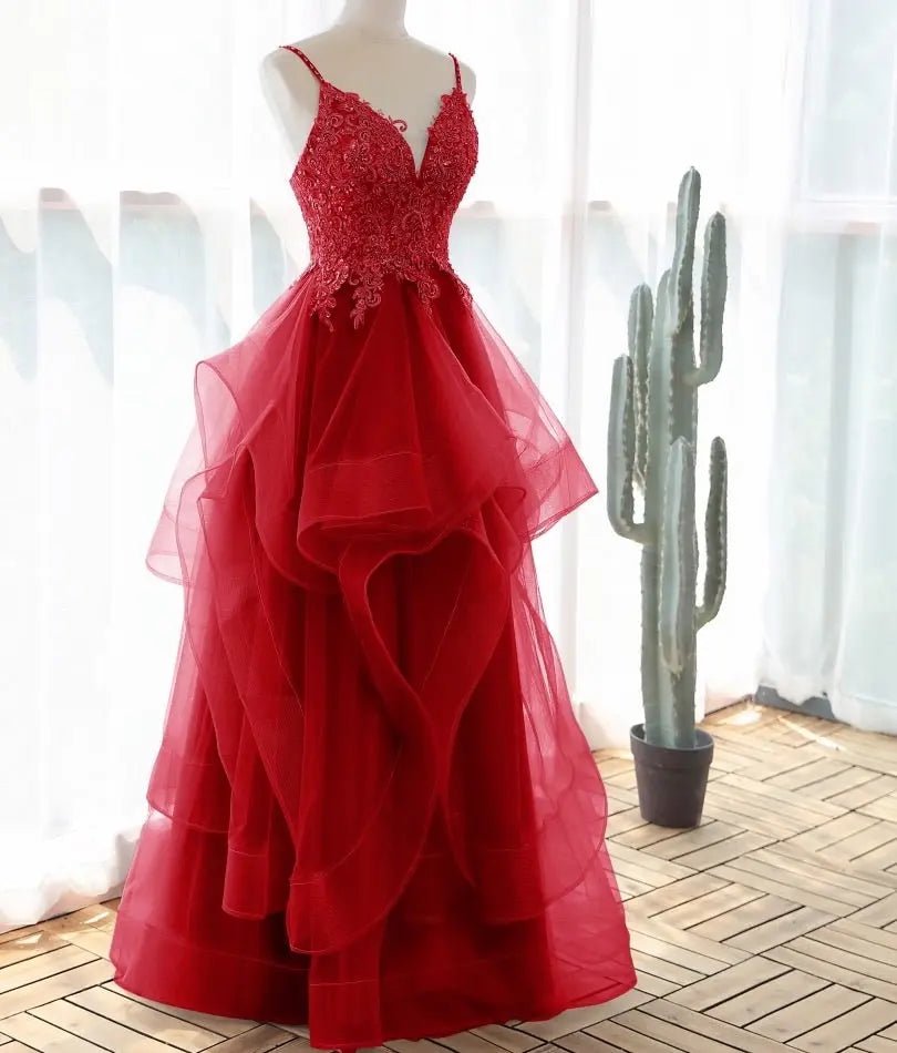 Cora Elegant Spaghetti Strap Prom Dress - Mscooco.co.uk