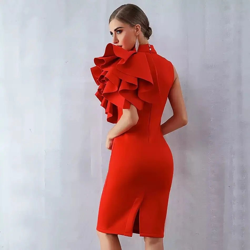 Darla Bodycon Ruffle Dress - Mscooco.co.uk