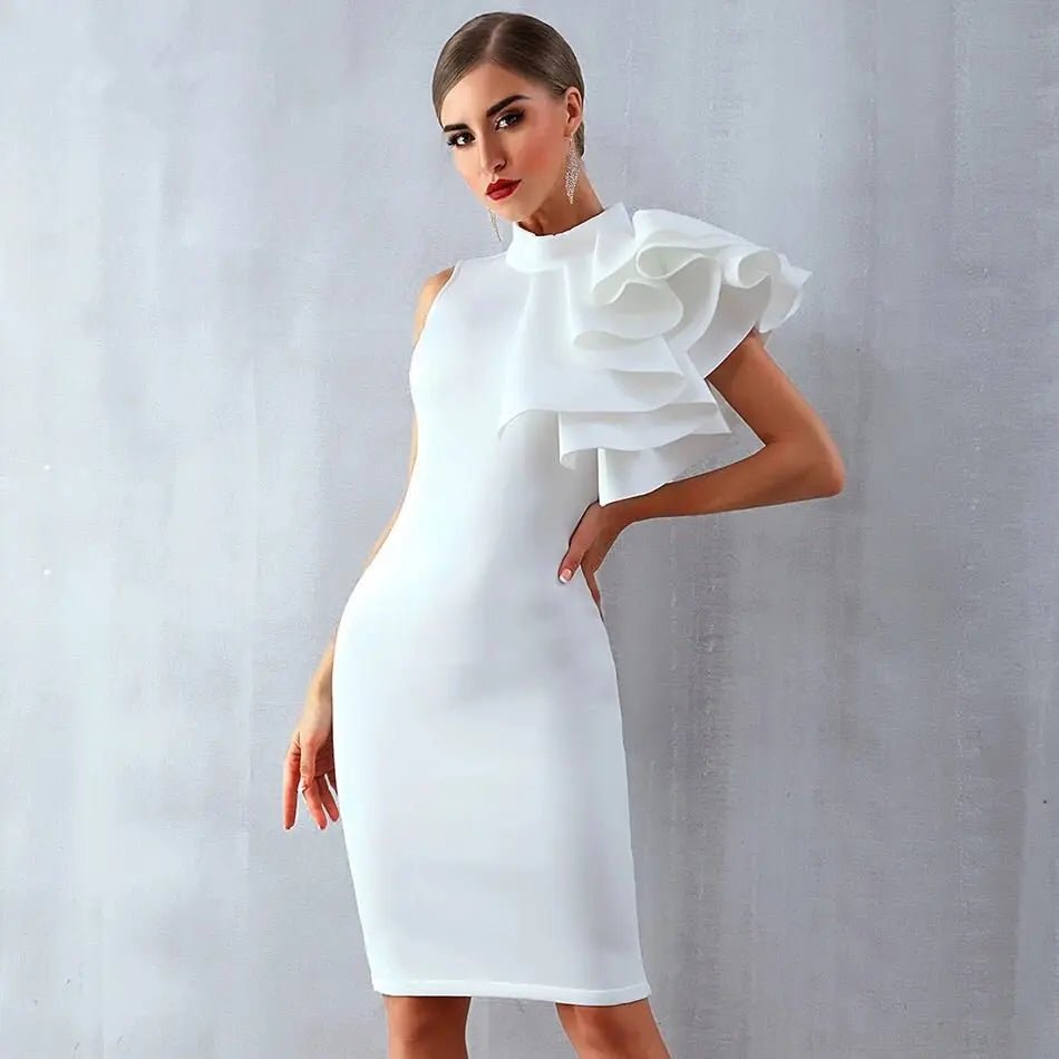 Darla Bodycon Ruffle Dress - Mscooco.co.uk