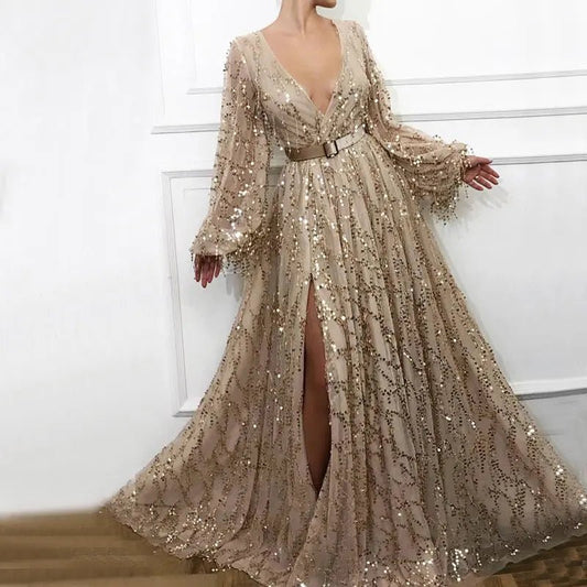 Dazzling Champagne Gown - Mscooco.co.uk