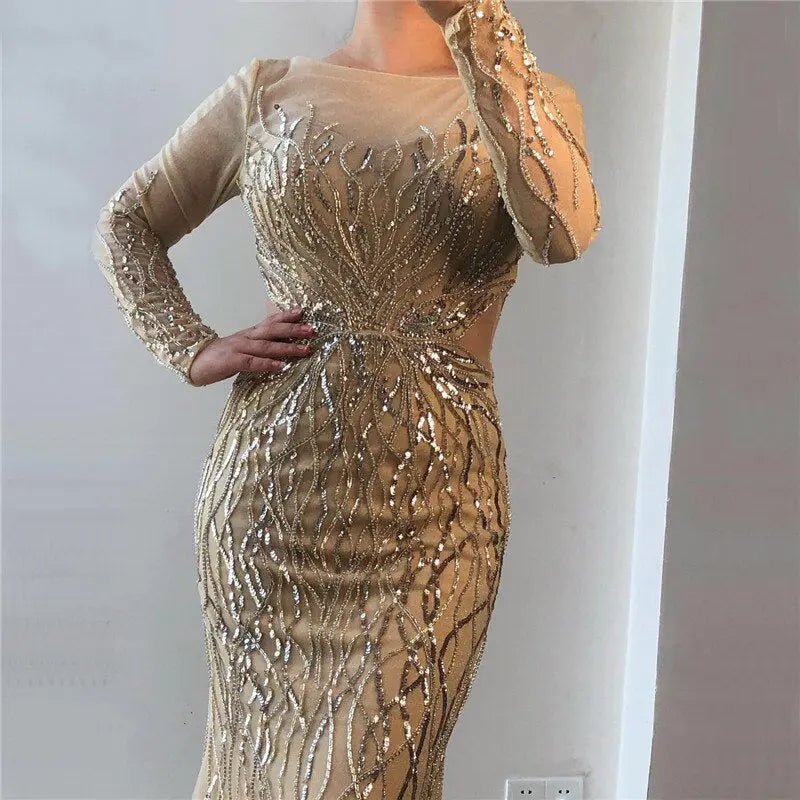 Delcy Sequins Sparkle Mermaid Formal Dress - Mscooco.co.uk
