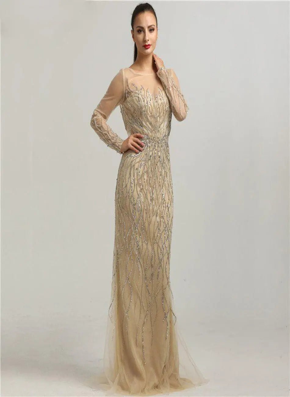 Delcy Sequins Sparkle Mermaid Formal Dress - Mscooco.co.uk