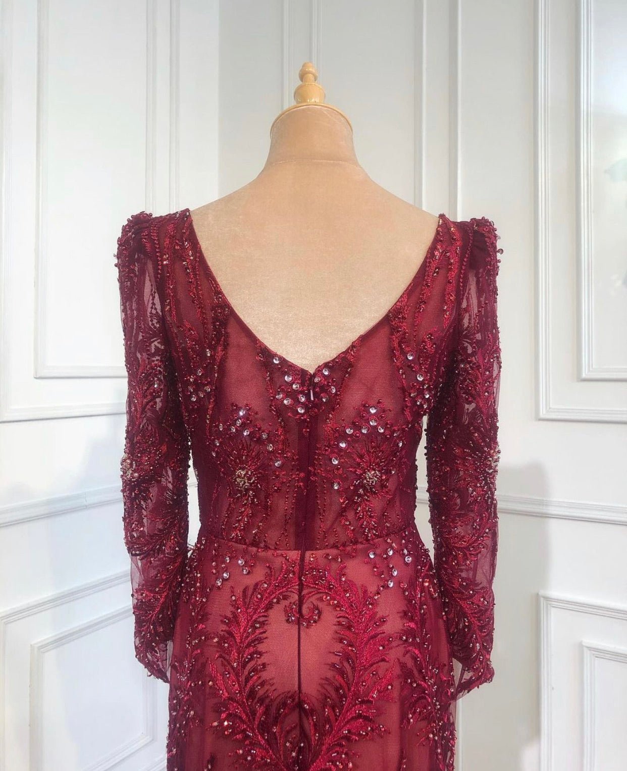 Doreen Elegant Beadings Feathers Formal Dress - Mscooco.co.uk