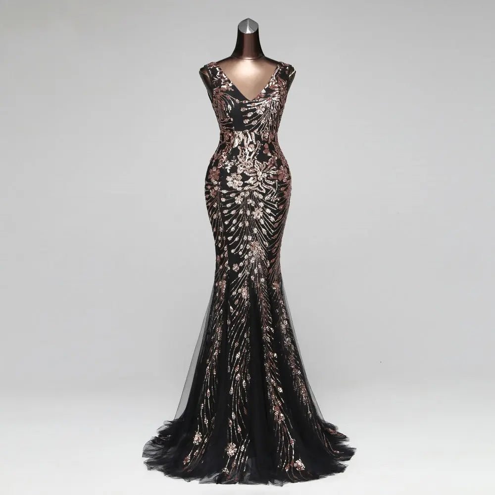 Elegant Sequins Mermaid Evening Formal Party Dress - Mscooco.co.uk