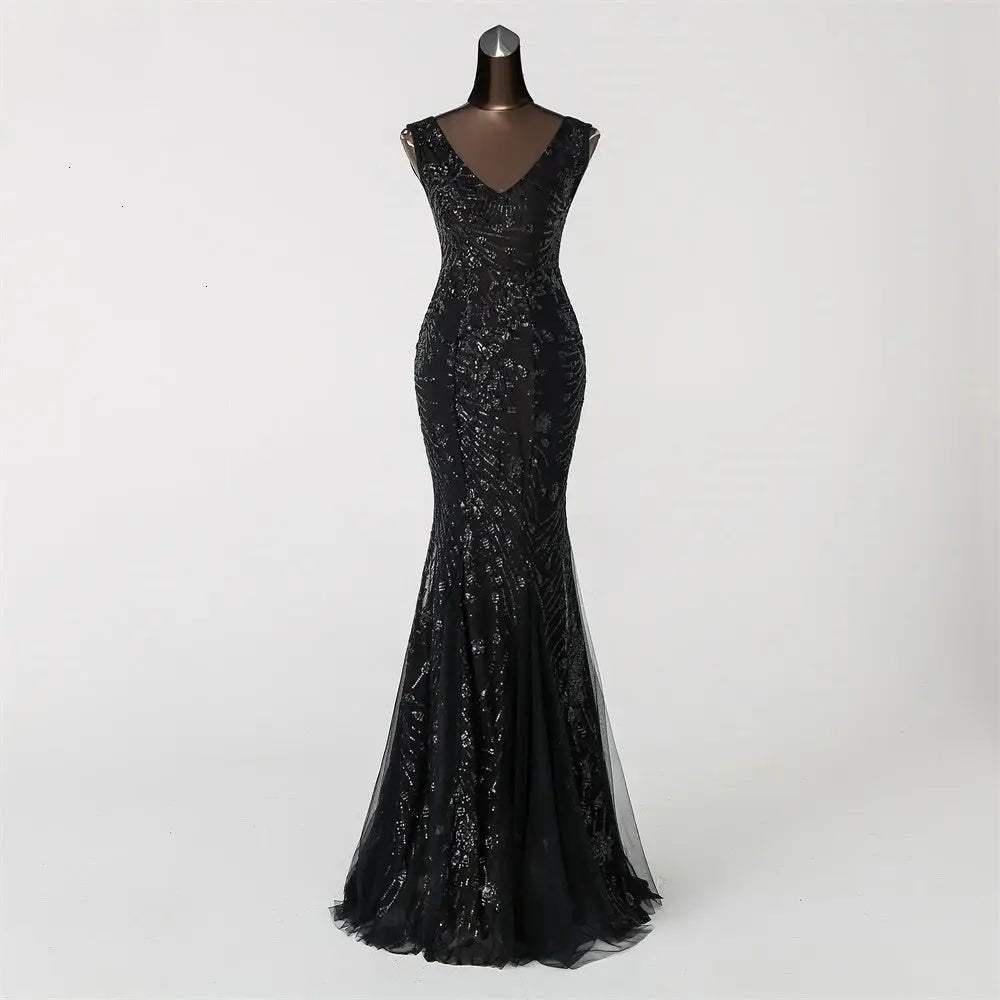 Elegant Sequins Mermaid Evening Formal Party Dress - Mscooco.co.uk