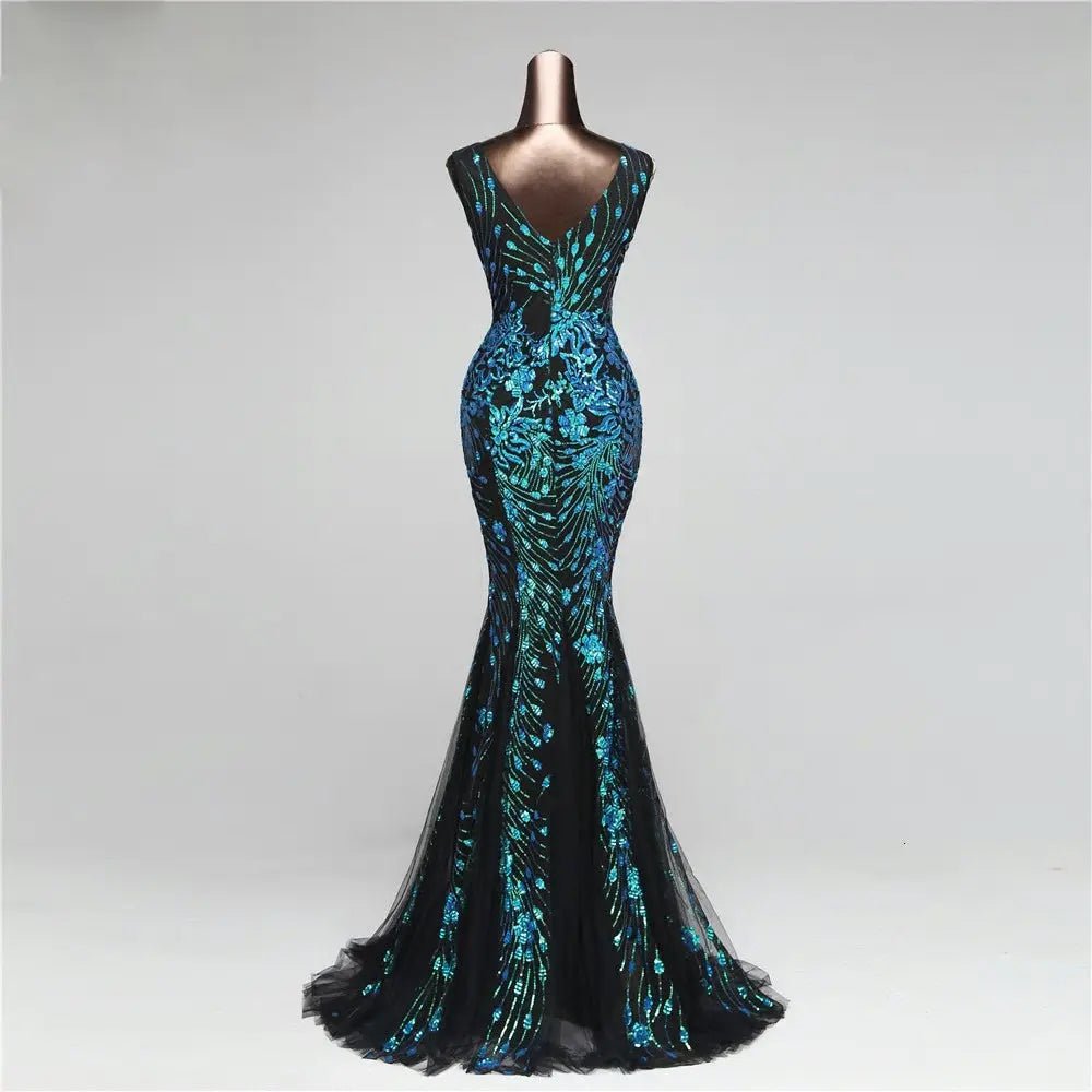 Elegant Sequins Mermaid Evening Formal Party Dress - Mscooco.co.uk