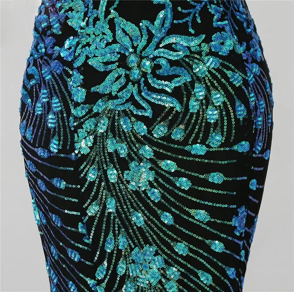 Elegant Sequins Mermaid Evening Formal Party Dress - Mscooco.co.uk