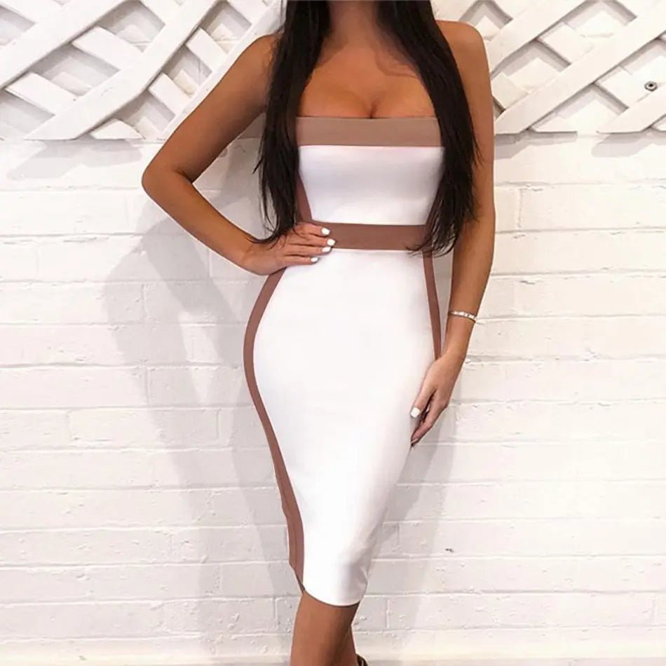 Elegant Sleeveless Bodycon Dress - Mscooco.co.uk
