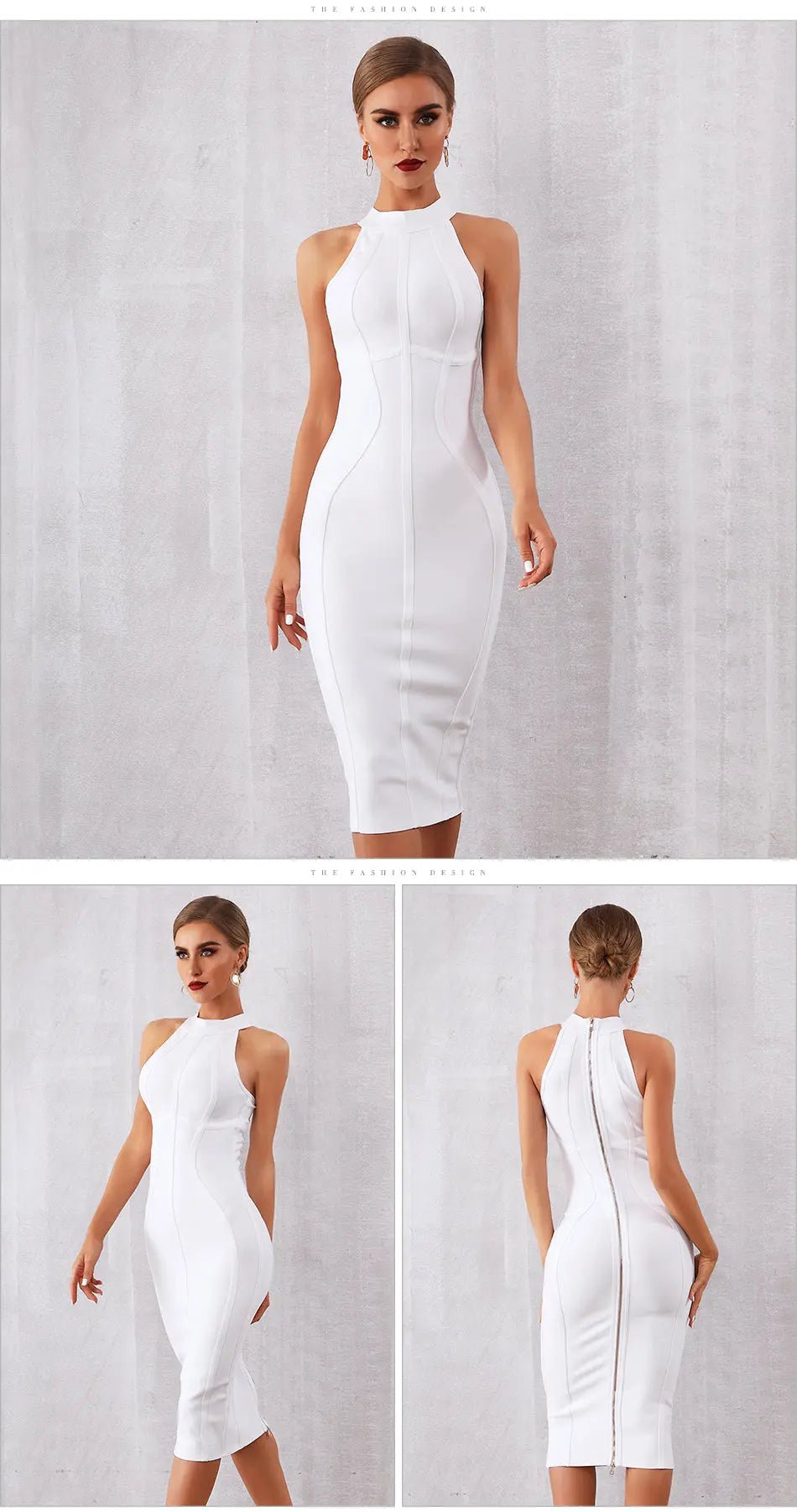 Elegant Tank Sleeveless Bodycon Dress - Mscooco.co.uk