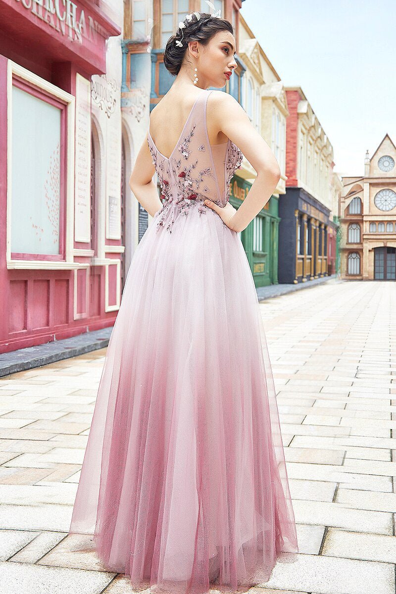 ELLE - Embroidered Sparkle Maxi Dress - Mscooco.co.uk