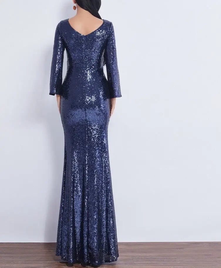 Farah Shinny Sequin Long Evening dress - Mscooco.co.uk