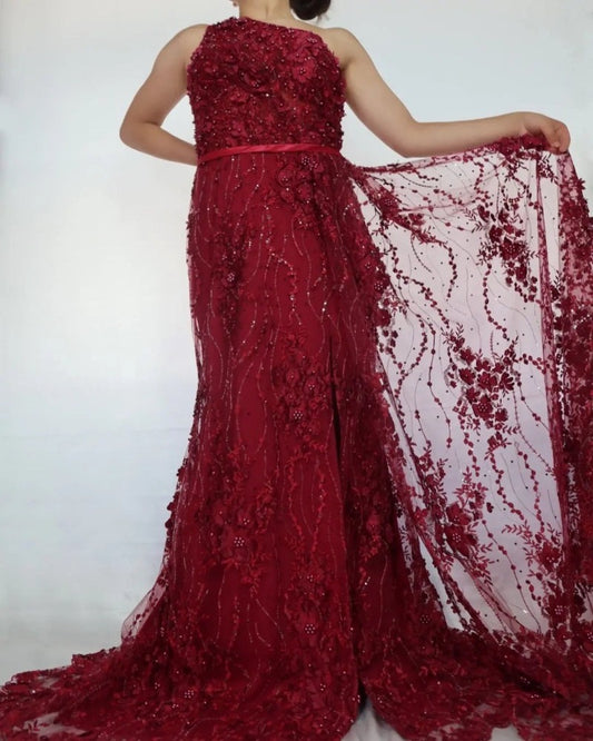 Flowers Pearls One-Shoulder Sexy Luxury Evening Gowns 2020 - Mscooco.co.uk